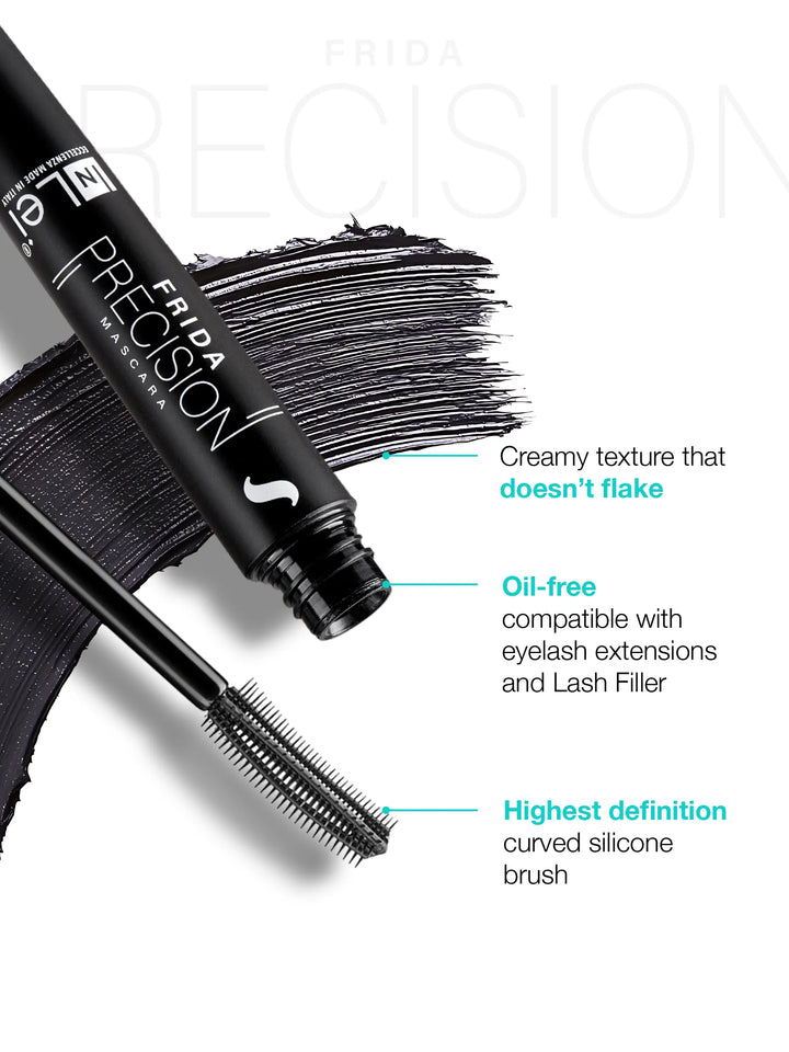 FRIDA PRECISION | mascara ad alta definizione per ciglia naturali ed extension ciglia 8ml