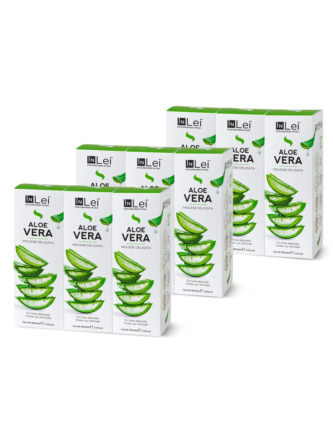 ESPOSITORE ALOE VERA | struccante delicato per ciglia, sopracciglia  e viso 100ml