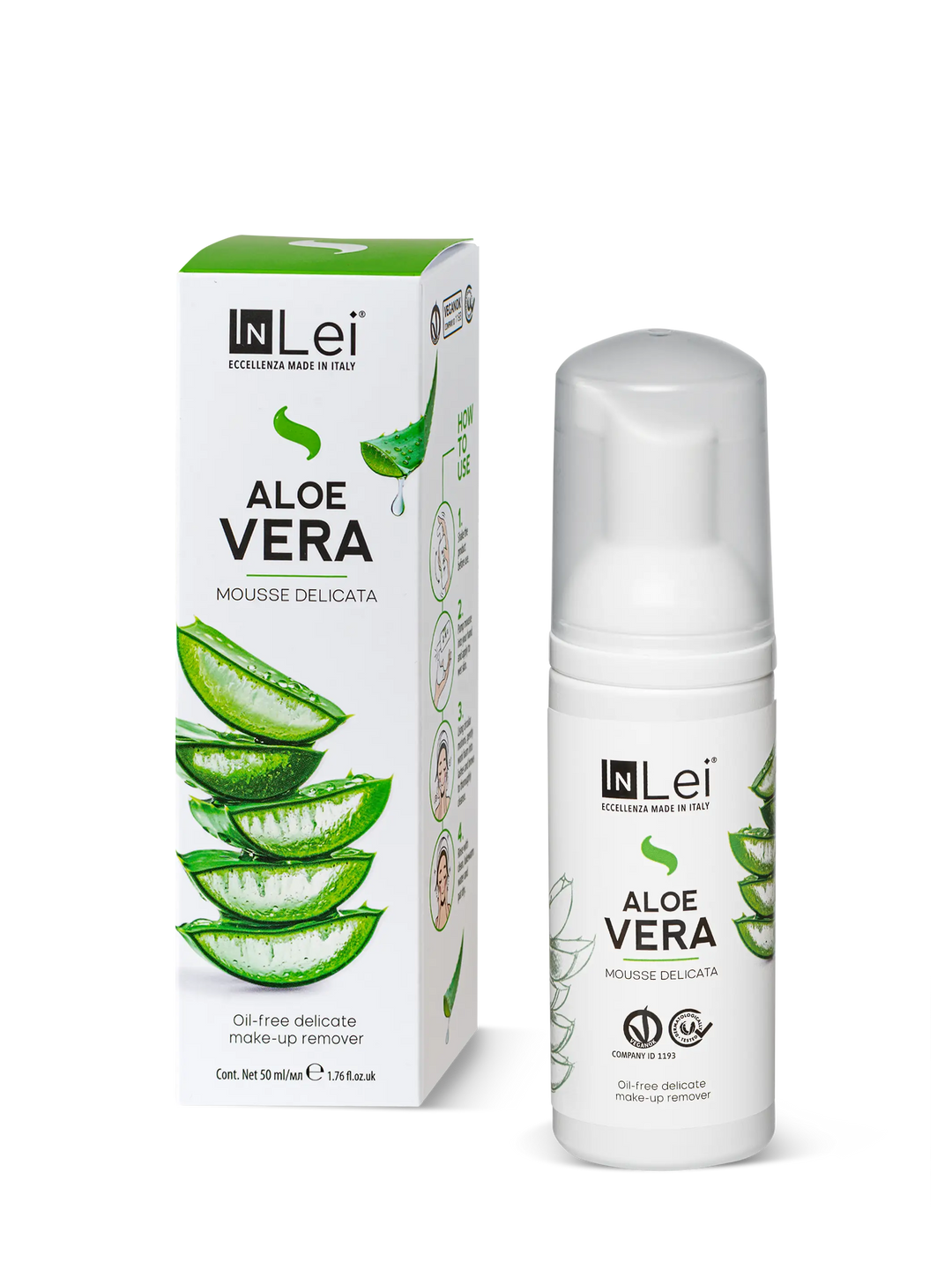 MOUSSE ALOE VERA TRAVEL SIZE | struccante delicato per ciglia, sopracciglia e viso 50ml