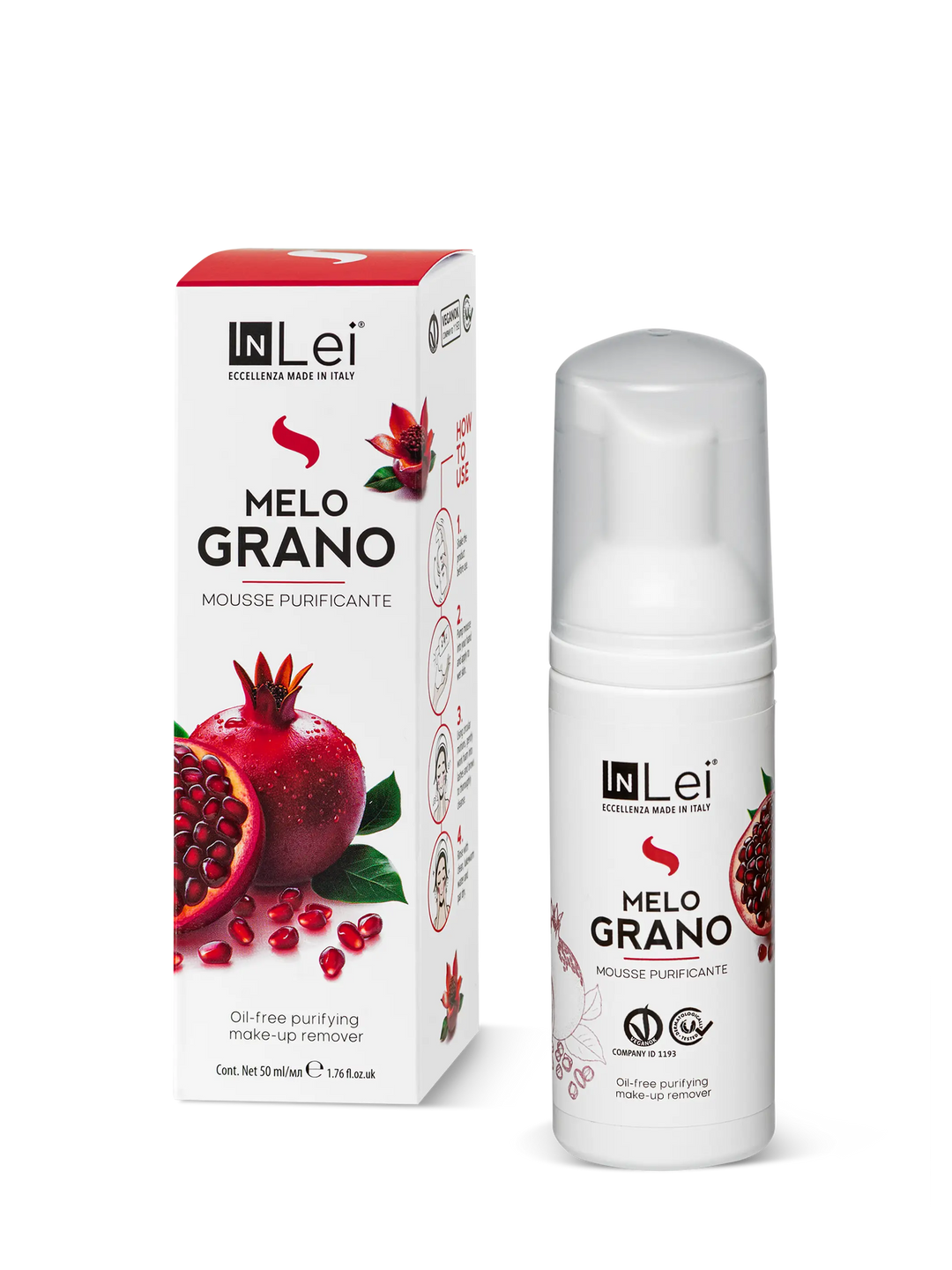 MOUSSE MELOGRANO TRAVEL SIZE | struccante purificante per ciglia, sopracciglia e viso 50ml