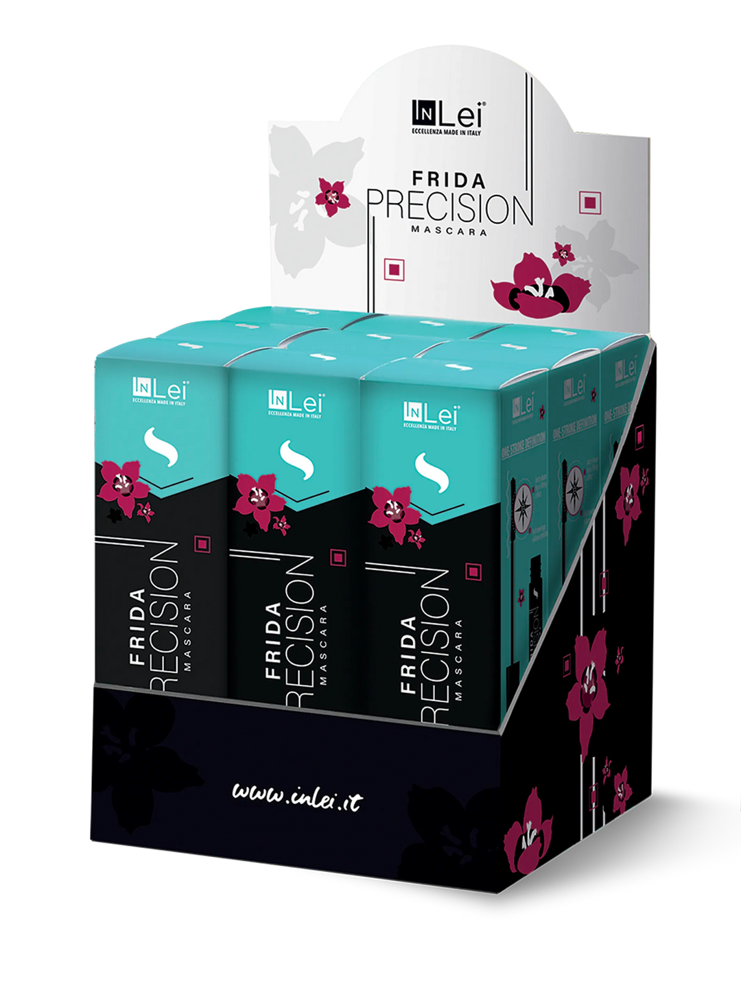 ESPOSITORE DA BANCO FRIDA PRECISION | mascara ad alta definizione per ciglia naturali ed extension ciglia