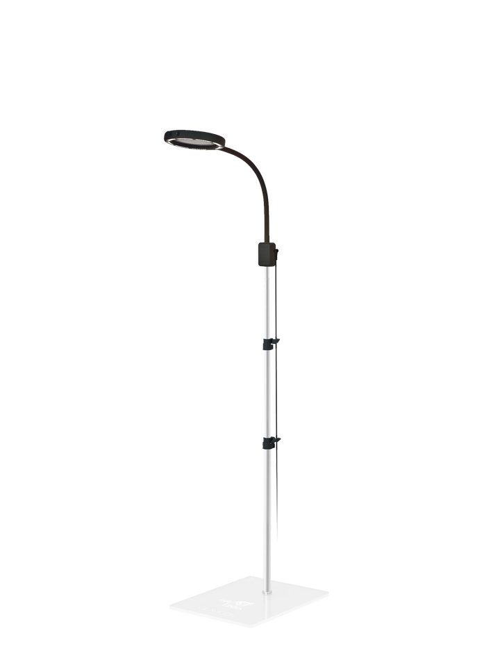 SATURN | lampada a LED personalizzata con lente di ingrandimento + universal flat base