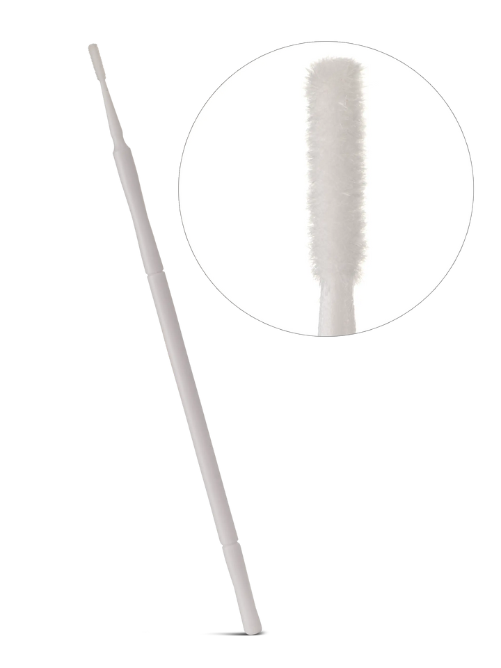 MICROBRUSH PUNTA S FLAT BIANCO | sottile allungata con setole folte 100pz