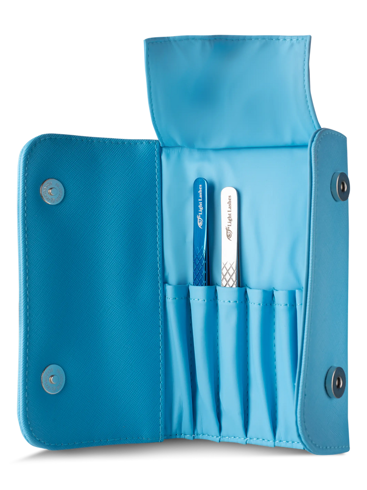 TWEEZER CASE | astuccio porta pinzette morbido azzurro
