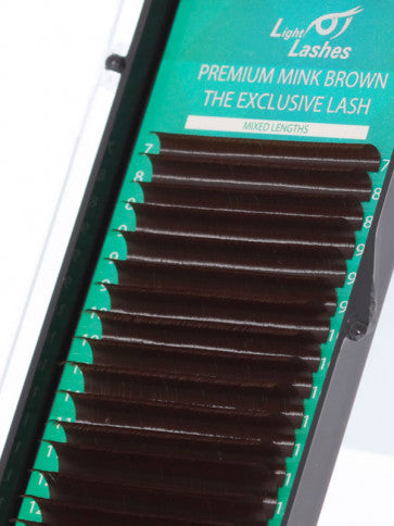 MINK EXCLUSIVE LIGHT BROWN B-curl | 18 strisce